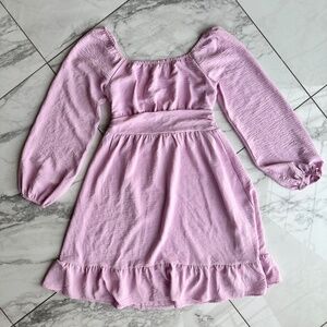 Tie Back Long Sleeve Dress